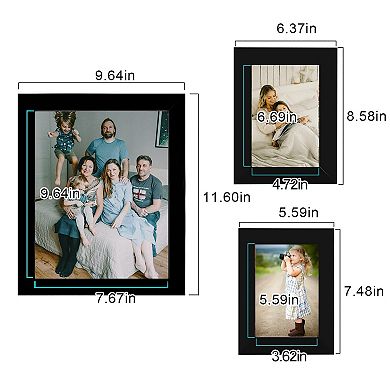 Picture Frame Set 10 Pack Gallery Wall Frames 8x10 5x7 4x6 MDF with Plexiglass Hanging Hardware