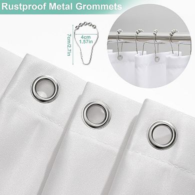 Misty Forest Shower Curtain for Bathroom,Woodland Shower Curtain Set with Hooks,Decorative Pine Tree