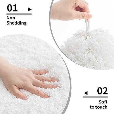 Plush Thick Non Slip Bath Mat Ultra Absorbent Washable Soft Floor Rug