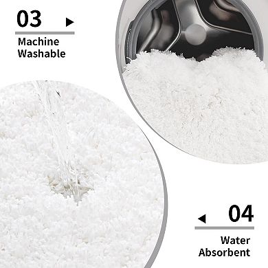 Plush Thick Non Slip Bath Mat Ultra Absorbent Washable Soft Floor Rug