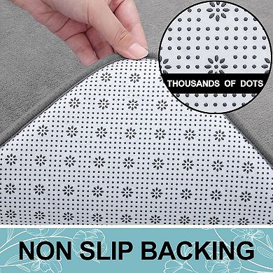 Memory Foam Bath Mat , Extra Soft and Absorbent Bathroom Mats, Non Slip Washable Carpet for Floor