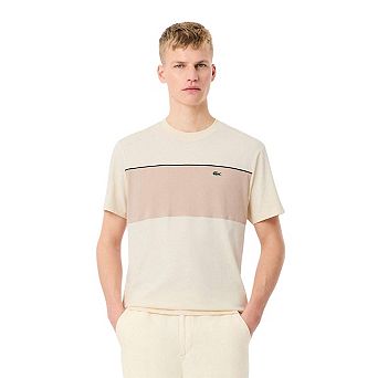 Lacoste Mens Colour Block Cotton Regular T-Shirt