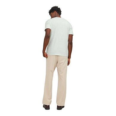 Jack And Jones Mens Split Neck Short-Sleeved T-Shirt
