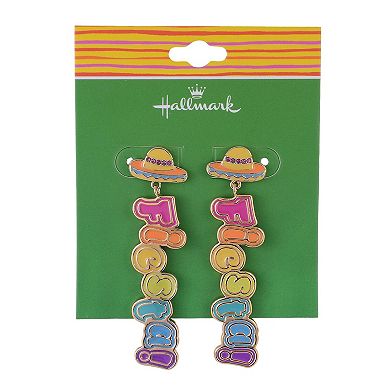 Hallmark Enamel Fiesta Linear Drop Earrings