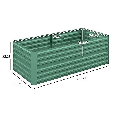Extra Deep Raised Garden Bed Planter Galvanized Steel Outdoor Vegetable Garden Box