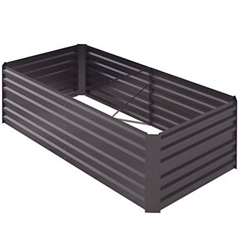 Extra Deep Raised Garden Bed Planter Galvanized Steel Outdoor Vegetable Garden Box