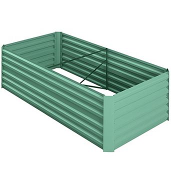 Extra Deep Raised Garden Bed Planter Galvanized Steel Outdoor Vegetable Garden Box