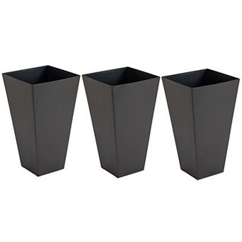 Tall Square Planter Pot Indoor Outdoor Plastic Flower Plant Pot for Patio Balcony Entryway