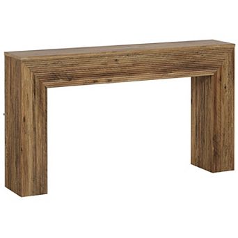 Farmhouse Console Table with Fluted Design for Entryway or Hallway
