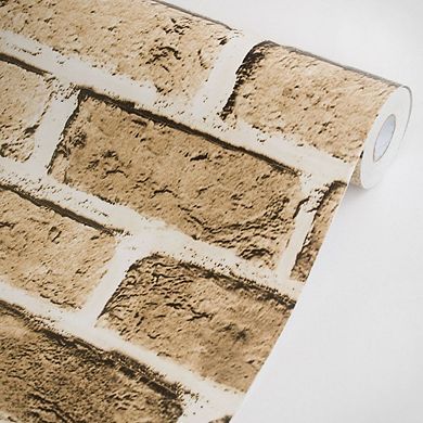 Brick Style Peel and Stick Wallpaper Roll for Accent Wall and Room Update