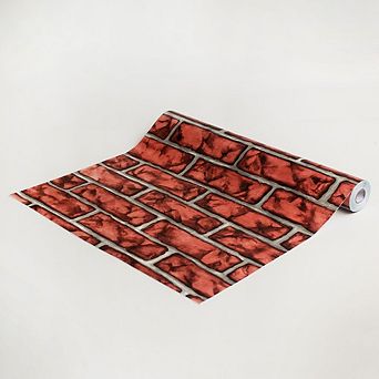 Brick Style Peel and Stick Wallpaper Roll for Accent Wall and Room Update