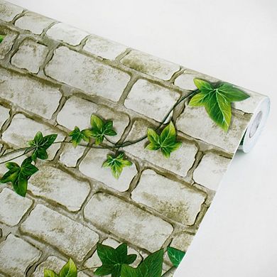 Leaf Peel and Stick Wallpaper Roll Removable Wall Covering for Bedroom Living Room