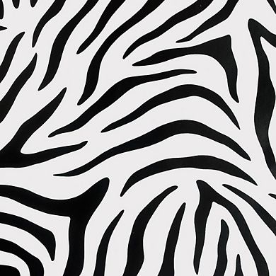 Zebra Print Peel and Stick Wallpaper Roll Self Adhesive Vinyl Wall Covering for Home Decor