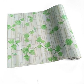 Leaf Pattern Peel and Stick Wallpaper Removable Wall Covering for Furniture Shelves