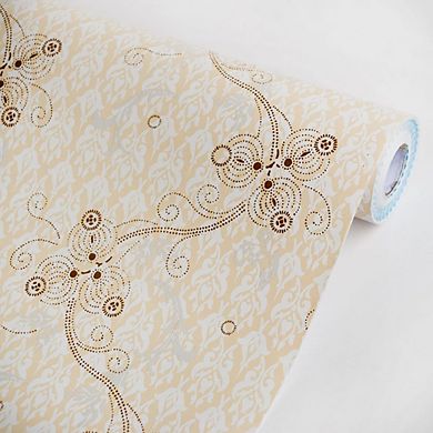 Flower Pattern Peel and Stick Wallpaper Roll Self Adhesive Vinyl Wall Covering for Home Decor