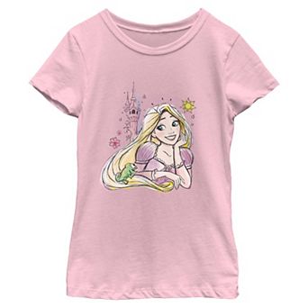 Girls 6-16 Disney's Tangled Rapunzel Whimsical Sketch Graphic Tee
