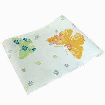Flying Butterflies Peel and Stick Wallpaper Roll Self Adhesive Vinyl Wall Covering for Home Decor
