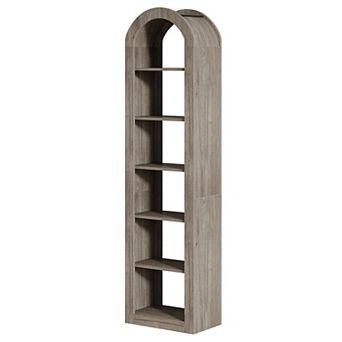 6 tier Tall Bookcase with Open Storage Shelves for Displaying Books, Plants, and Decorative Items