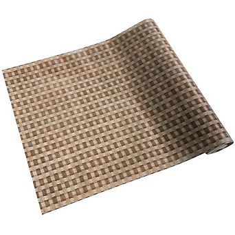 Coffee Grid Peel and Stick Wallpaper Roll Self Adhesive Geometric Wall Covering