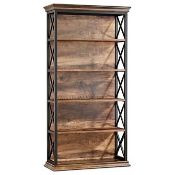 6 tier Vertical Storage Shelf With Metal Frame And Open Shelves For Living Room And Study