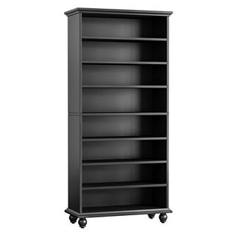 9 tier Bookcase With LED Lighting And Adjustable Shelves For Living Room Storage And Display