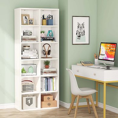12 Cube Bookcase Storage Organizer With Open Shelves Designed For Home And Office Organization