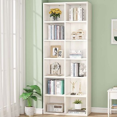 12 Cube Bookcase Storage Organizer With Open Shelves Designed For Home And Office Organization