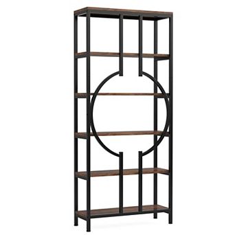 6 tier Freestanding Bookshelf With Open Shelves For Books Decor And Essentials