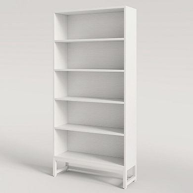 5-Tier LED Bookshelf, Tall Bookcase with App Controlled Lights for Living Room Storage