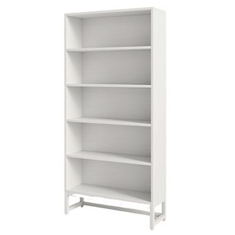 5 tier LED Bookshelf, Tall Bookcase with App Controlled Lights for Living Room Storage