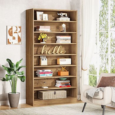 Bookshelf Cabinet Adjustable 9 Tier Storage Shelf for Home Organization