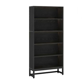 Tall 5 tier Bookshelf with LED Lighting APP Controlled Display Storage Rack