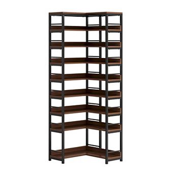 9 tier Corner Shoe Rack Storage Organizer Freestanding Vertical Shoe Shelf for Entryway Bedroom