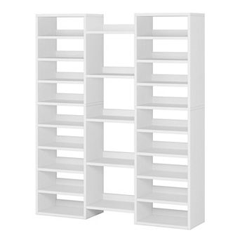 14 tier Tall Shoe Rack Storage Organizer Freestanding Vertical Shoe Shelf for Entryway Bedroom
