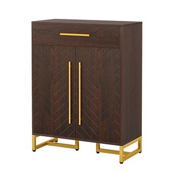 5 tier Freestanding Shoe Cabinet with Drawer and Enclosed Storage for Entryway and Bedroom