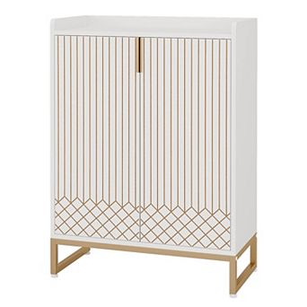 5 tier Shoe Storage Cabinet with Enclosed Doors for Entryway and Bedroom Organization