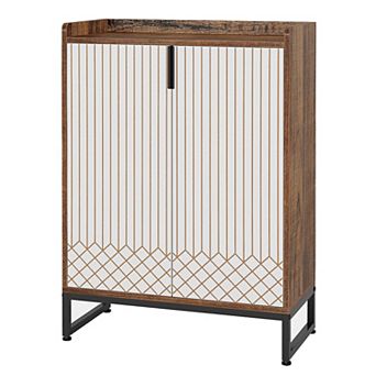 5 tier Shoe Storage Cabinet with Enclosed Doors for Entryway and Bedroom Organization