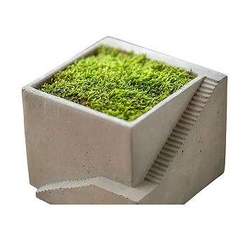 Modern Cement Cube Decorative Accent for Shelf Coffee Table and Desk Display