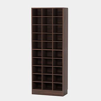 30 Cubby Shoe Storage Cabinet for Entryway Closet Organization with Vertical Space Saving Design