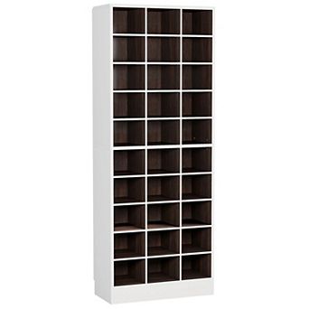30 Cubby Shoe Storage Cabinet for Entryway Closet Organization with Vertical Space Saving Design