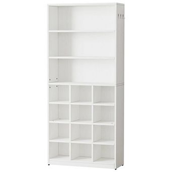 7 Shelf Shoe Storage Cabinet with Adjustable Feet for Entryway Hallway and Bedroom Organization