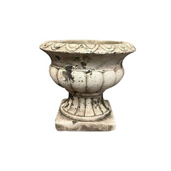 Classic Urn Style Concrete Planter Pot for Shelf Tabletop Floral Arrangement