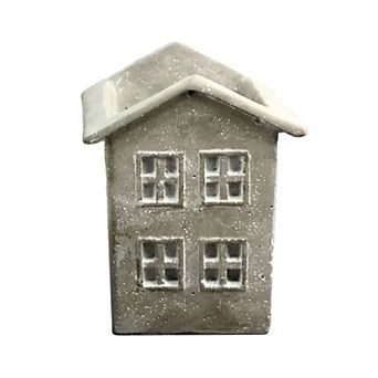 Cement Cottage House Planter for Indoor Succulent and Small Plant Tabletop Display