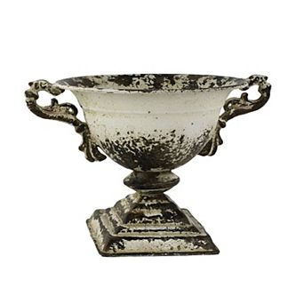 Classic Metal Urn Planter Small Garden Decor Pot for Flowers or Plants