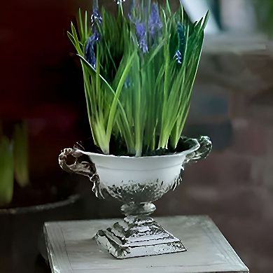 Classic Metal Urn Planter Small Garden Decor Pot for Flowers or Plants