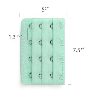 Bra Extensions Elastic Bra Extenders 3 Rows 4 Hooks, 2 Pcs