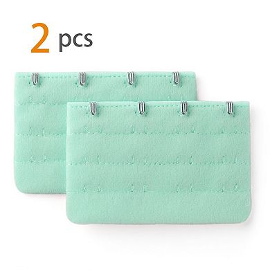 Bra Extensions Elastic Bra Extenders 3 Rows 4 Hooks, 2 Pcs