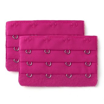 Bra Extensions Elastic Bra Extenders 3 Rows 4 Hooks, 2 pc