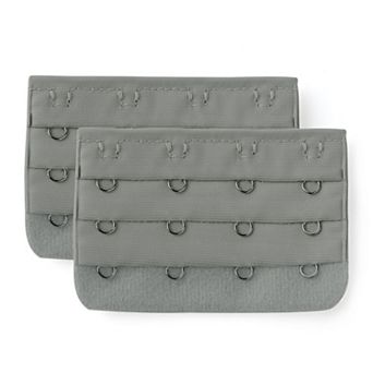 Bra Extensions Elastic Bra Extenders 3 Rows 4 Hooks, 2 pc