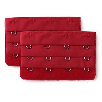 Bra Extensions Elastic Bra Extenders 3 Rows 4 Hooks, 2 pc